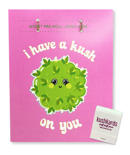 Photograph of product: KushKards | Kush on You Greeting Pre-Roll Card | Greeting Cards