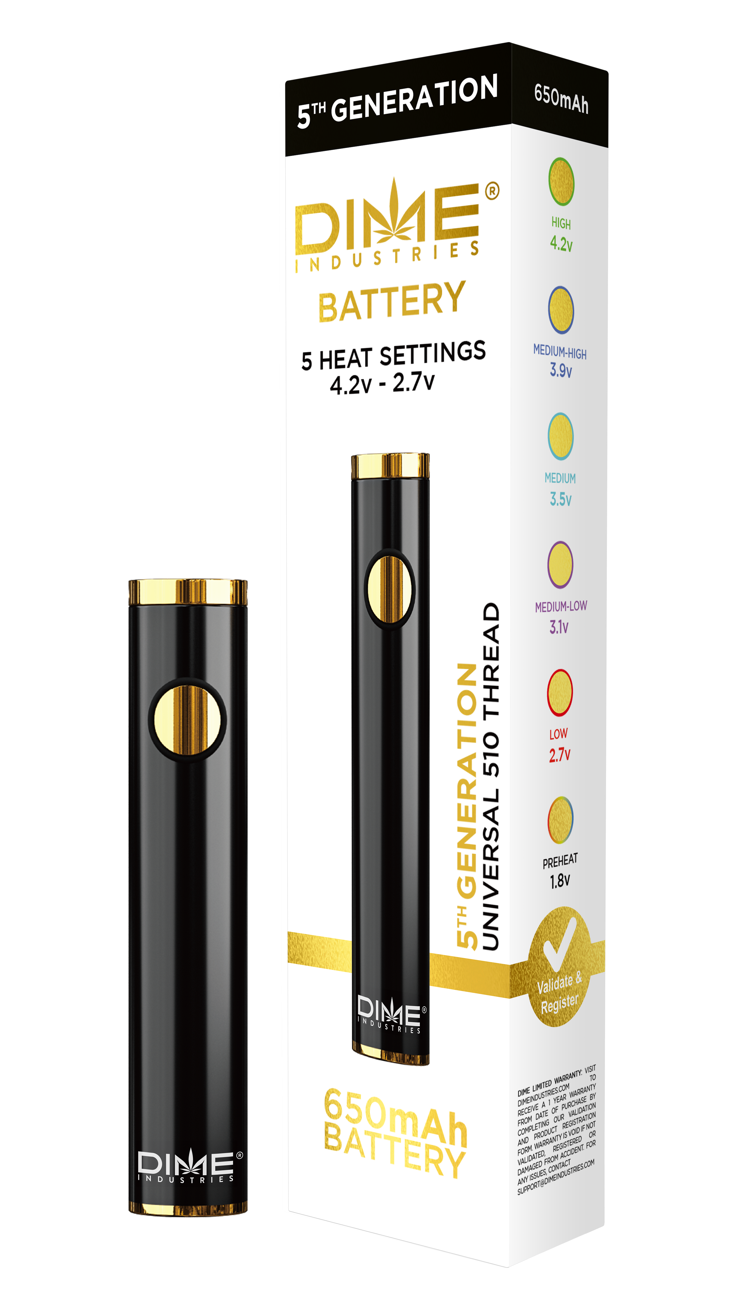 Photograph of product: Accessories | Dime | Battery Mini | White