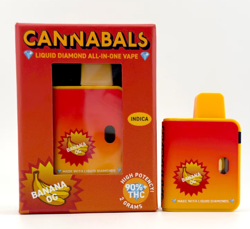 Photograph of Product: Cannabals | Banana OG | Liquid Diamonds | AIO | 2G