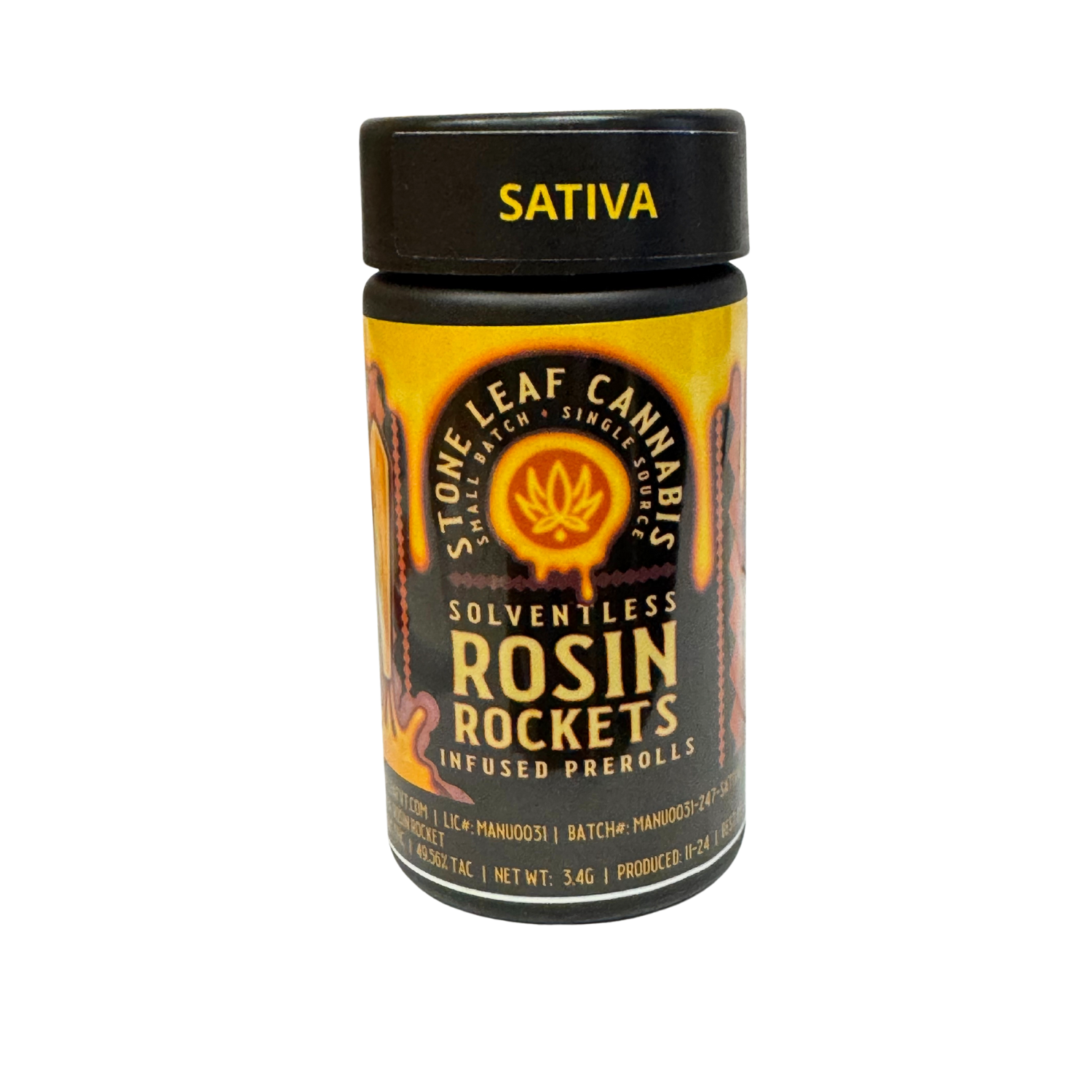 Photograph of product: Oui'd Rosin Rocket | au chocolat Rosin Infused Pre-rolls .85g-4pk | Stone Leaf