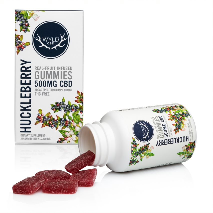 Photograph of product: Hemp Gummies | Huckleberry | 20 Pieces x 25mg