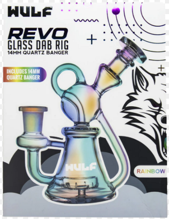 Photograph of product: Glass Revo 14mm Dab Rig With Quarts Banger (Rainbow)