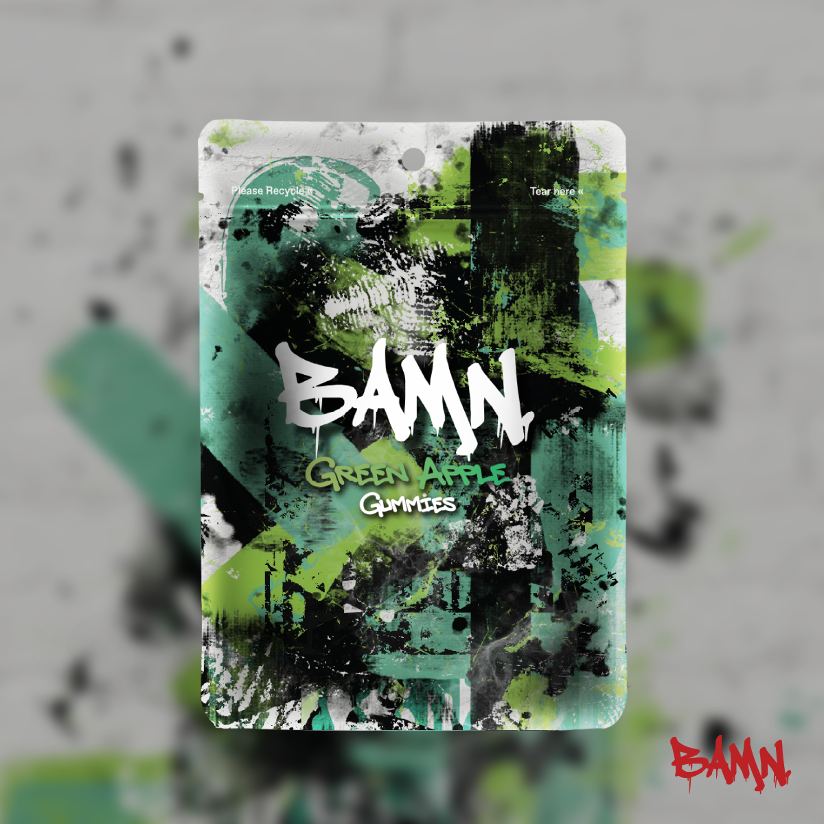 Photograph of product: Green Apple Gummies | BAMN | 200mg