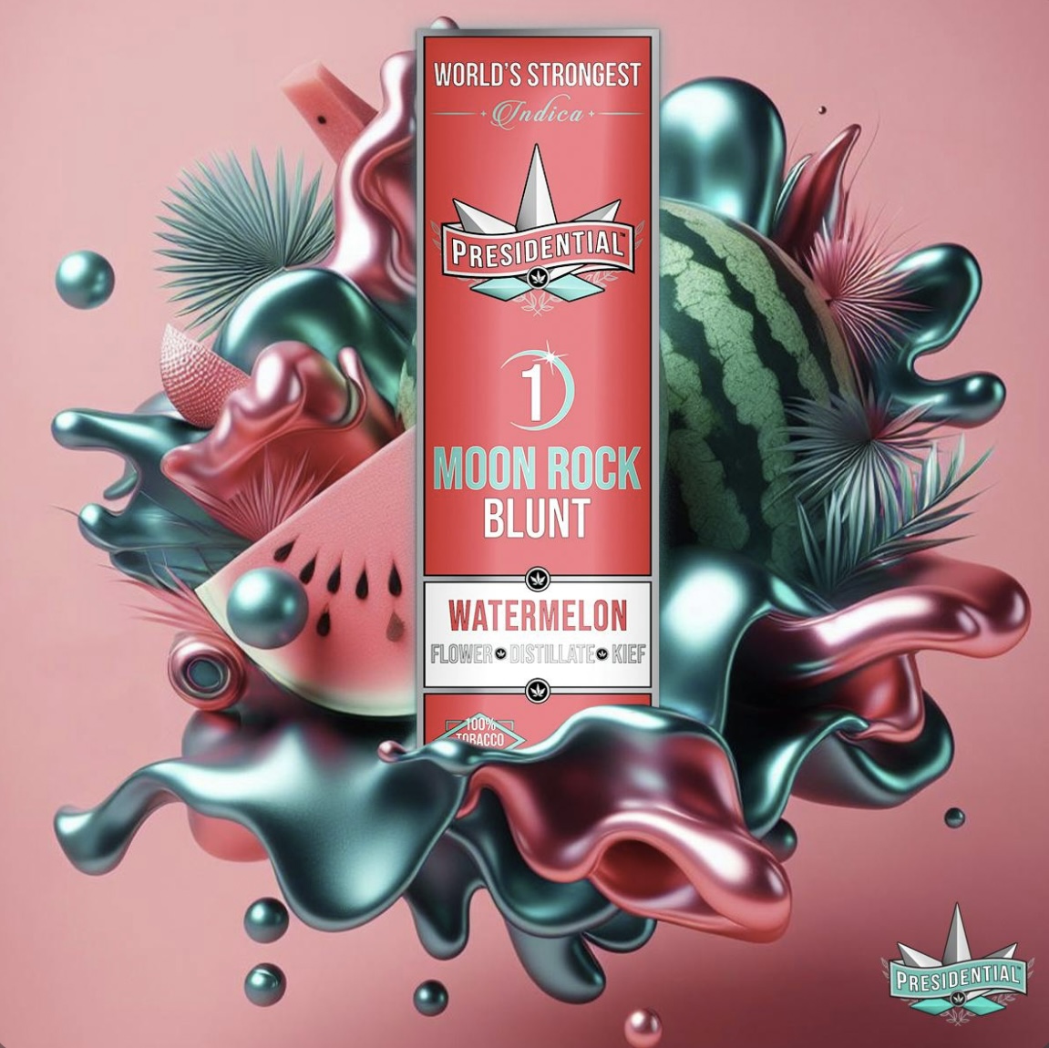 Photograph of product: AU Presidential: Watermelon 1.5G Moon Rock Blunt