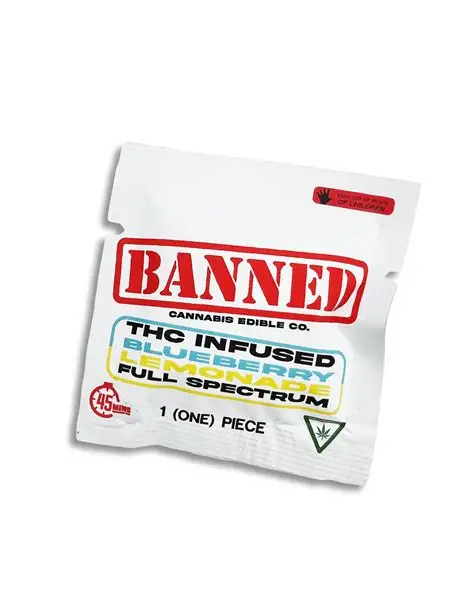 Photograph of product: Banned - Single Gummy Blueberry Lemonade 200mg