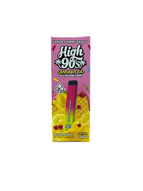 Photograph of product: High 90's -  AIO - 1g - Blue Raspberry - H