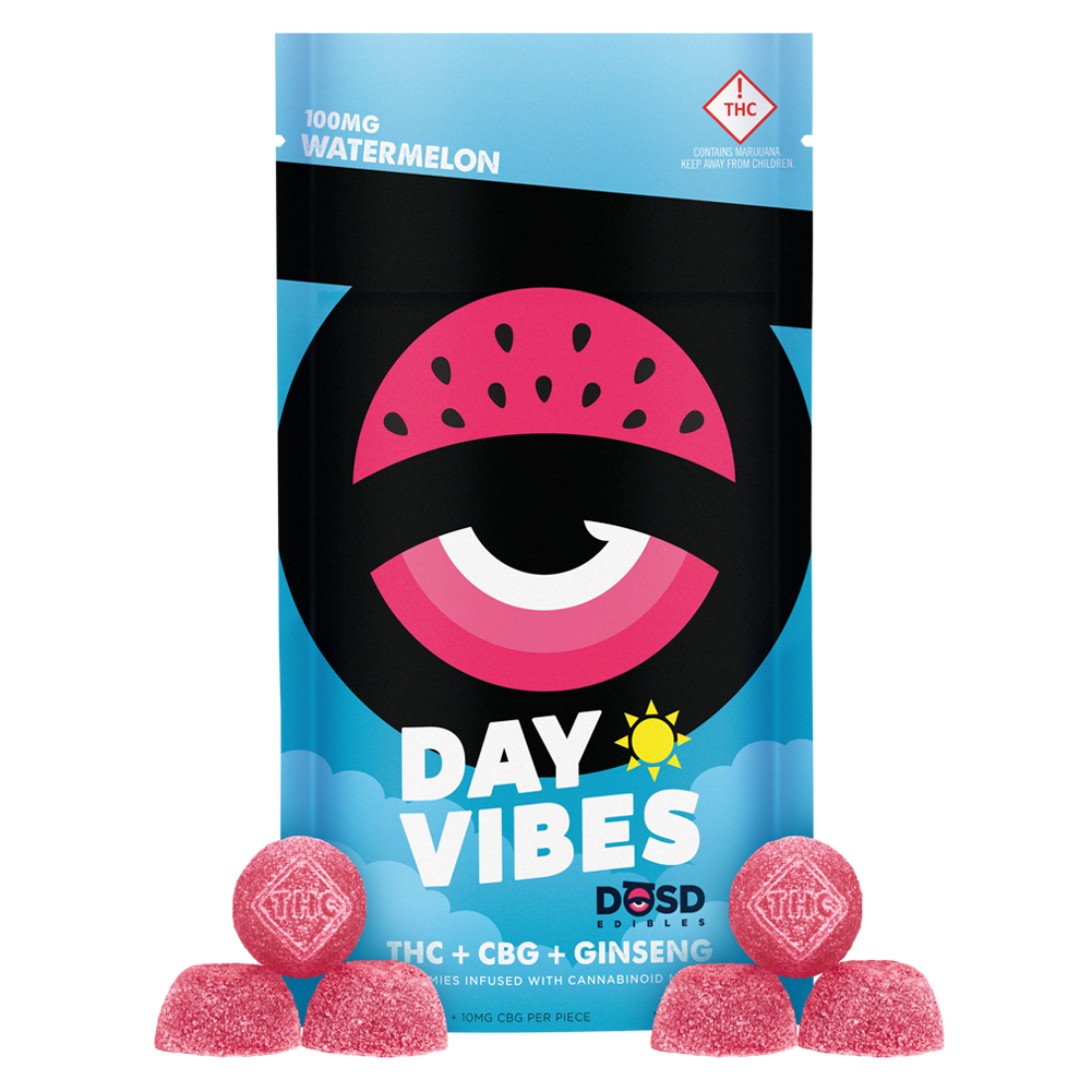 Photograph of product: DAY VIBES Watermelon CBG Nano Bites | 100mg