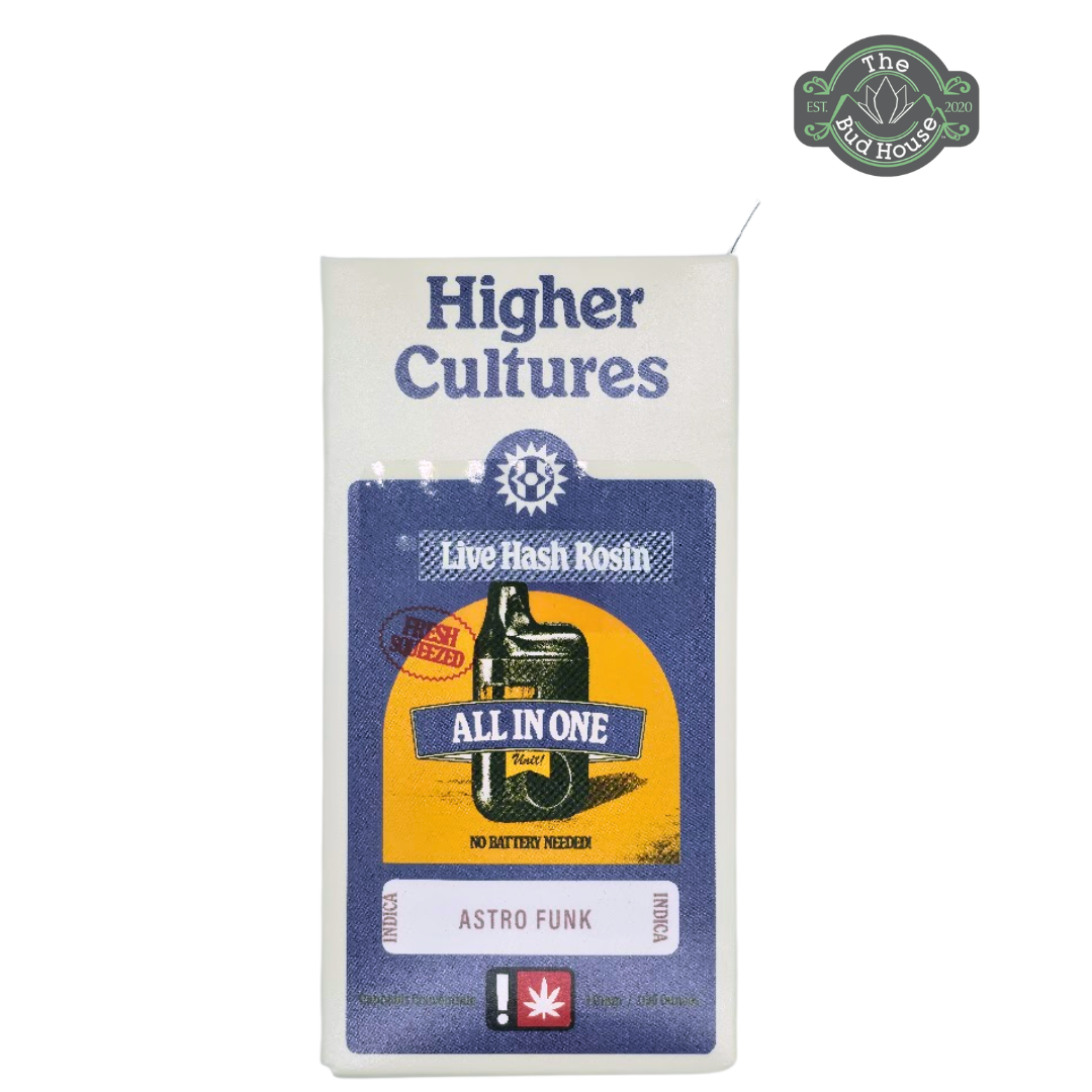 Photograph of product: Higher Cultures 1g ASTRO FUNK Live au chocolat Rosin AIO