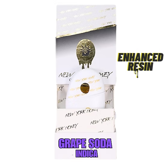 Photograph of product: NEW YORK HONEY | ENHANCED RESIN AIO | GRAPE SODA | 1G