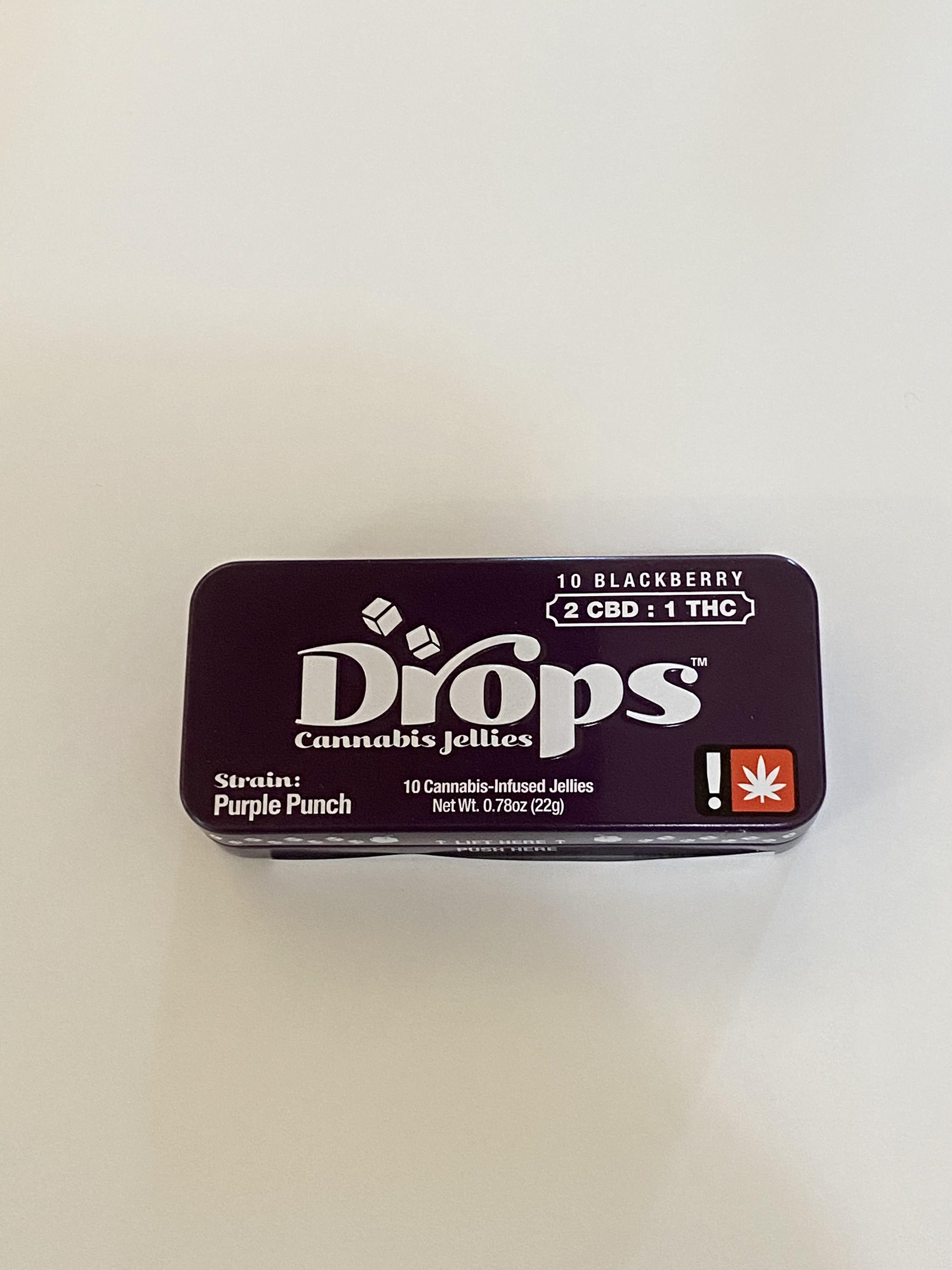 Photograph of product: Drops 100mg 2:1 Blackberry | 20pk