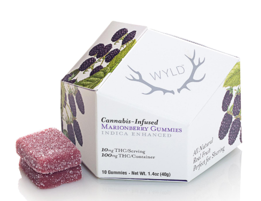 Photograph of product: Wyld 100mg Gummies Marionberry Oui'd