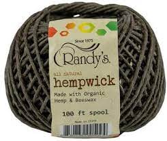 Photograph of product: Randy's | Hemp Wick | 100ft Roll | Accessories