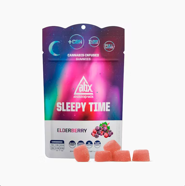 Photograph of product: ABX Sleepy Time Elderberry Gummies (CBN-VEGAN/GF)100mg
