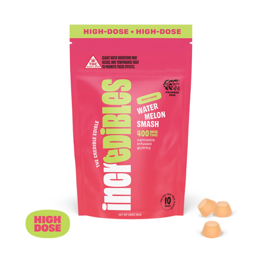 Photograph of product: Watermelon Smash High Dose Gummy 50mg x 10ct
