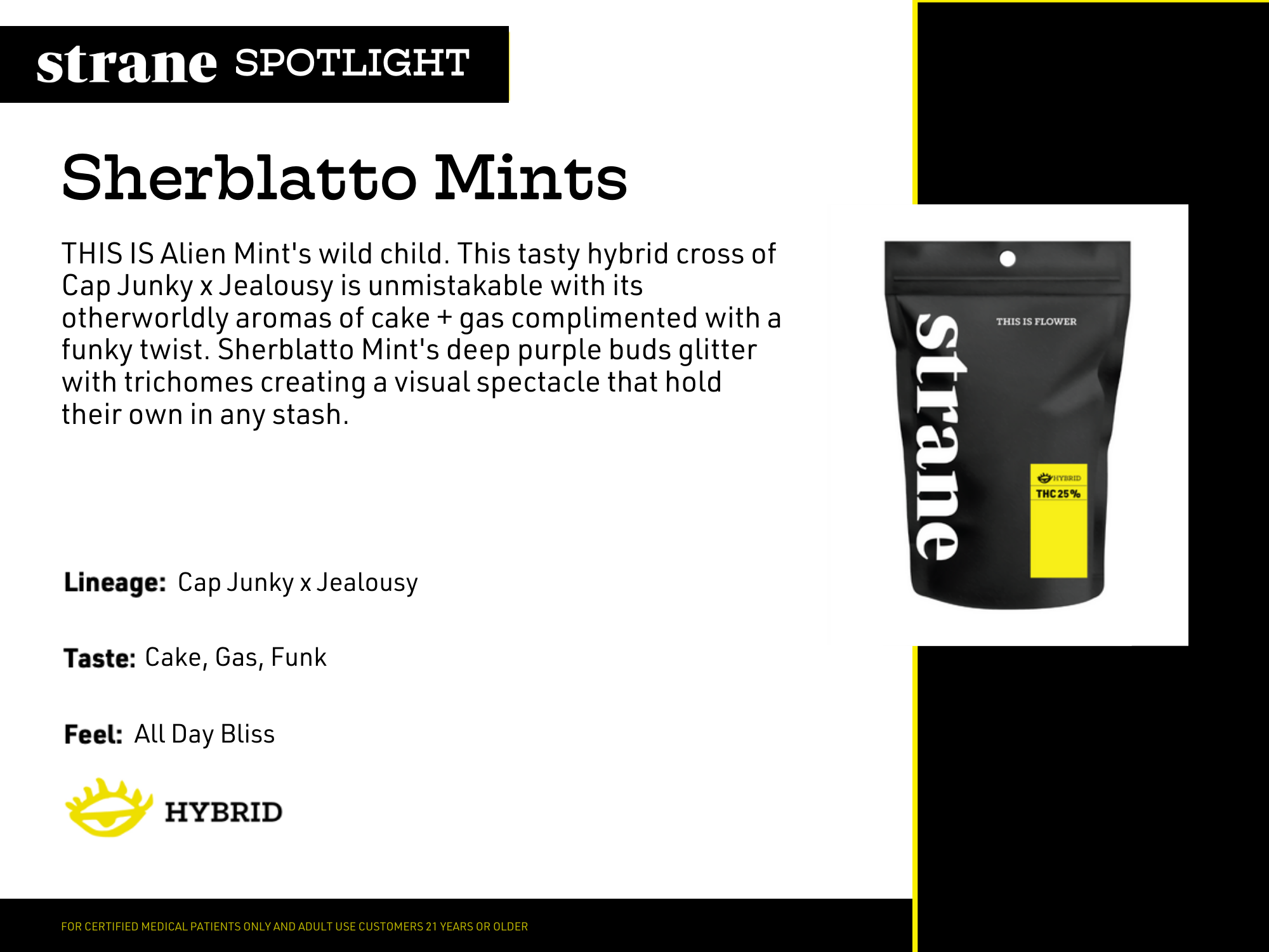 Photograph of product: STRANE Sherblatto Mints 3.5g Hybrid