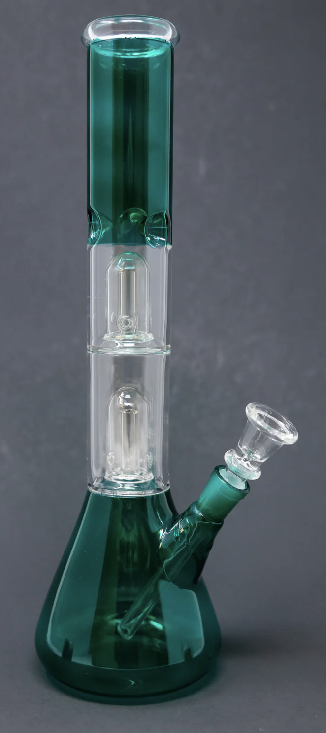 Photograph of product: 12" Aqua Double Percolator Bong
