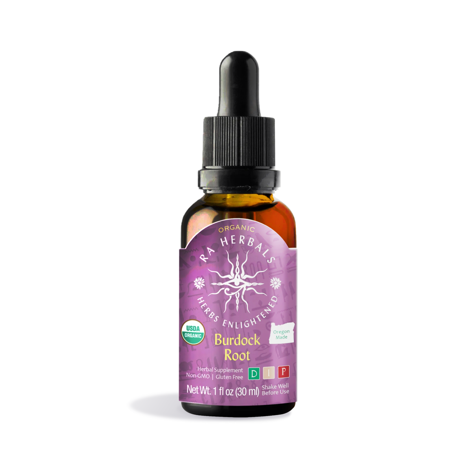 Photograph of product: Ra Herbals Certified Organic Burdock Root Tincture