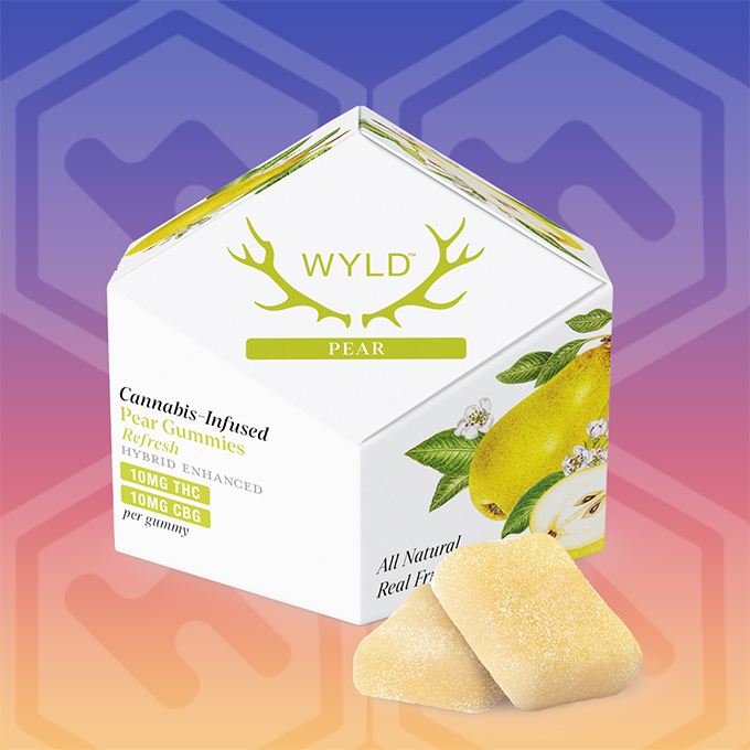 Photograph of product: Pear 1:1 - 100mg TH-oui/100mg CBG 10 Pack