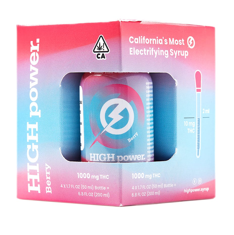 Photograph of product: HIGH POWER - BERRY SYRUP 1000MG 4PK