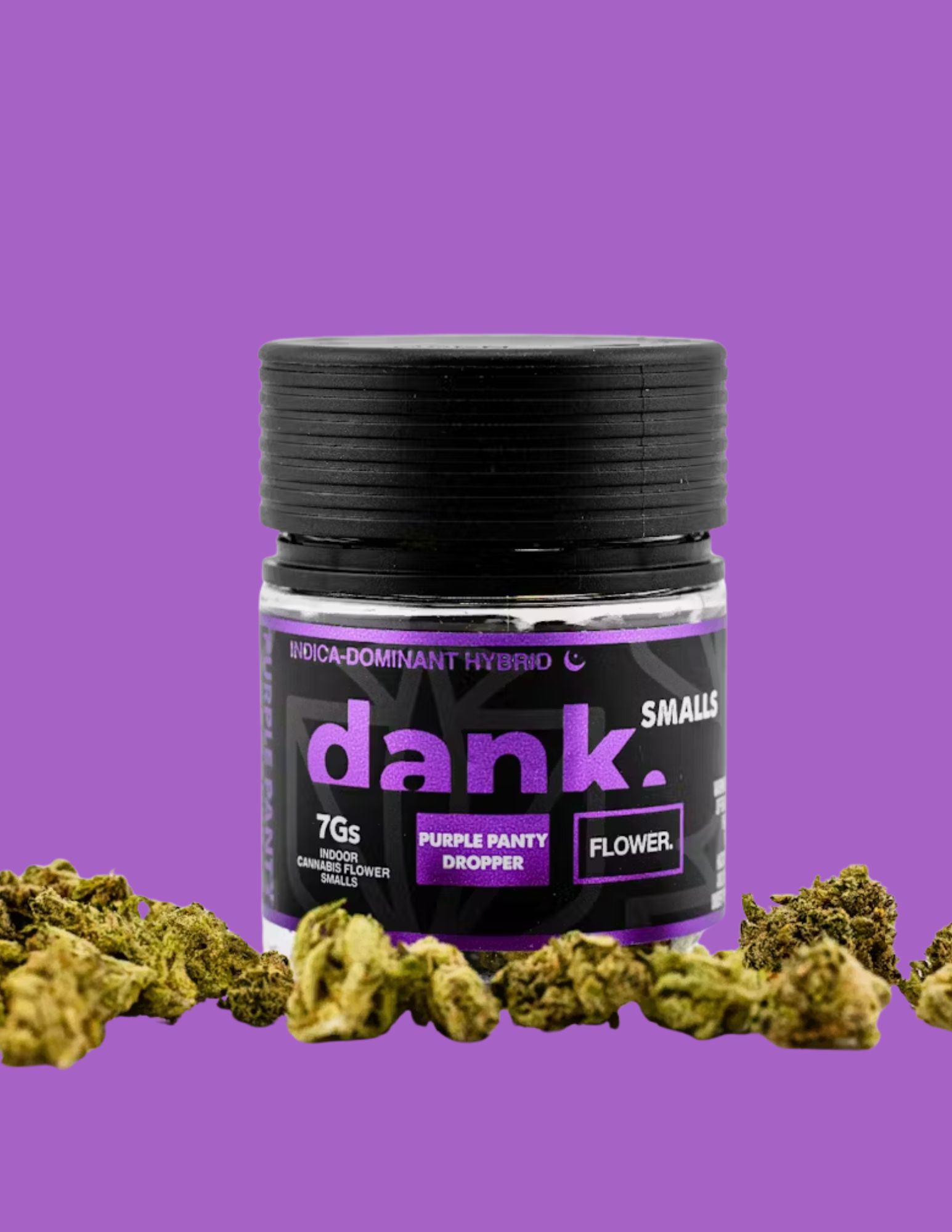 Photograph of product: Dank | 3.5g | Flower Jar | Purple Panty Dropper