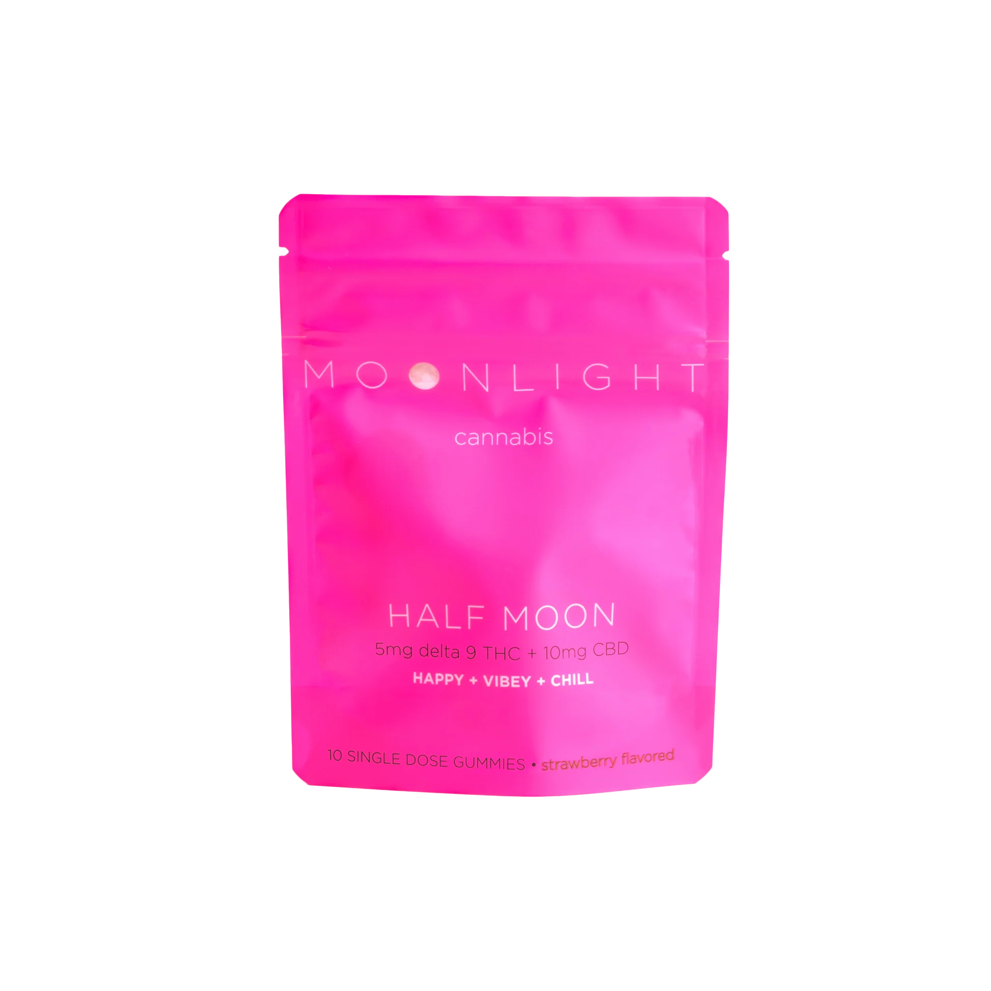 Photograph of product: Moonlight Half Moon TH-oui + CBD Gummies - Strawberry