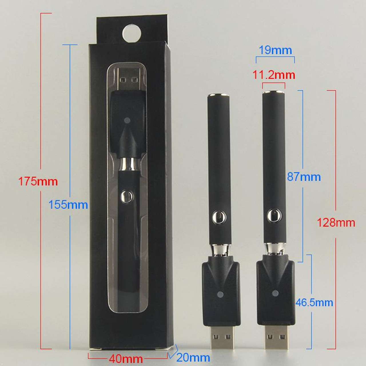 Photograph of product: Stick battery & Charger | assorted colors | 510 battery | Accessories