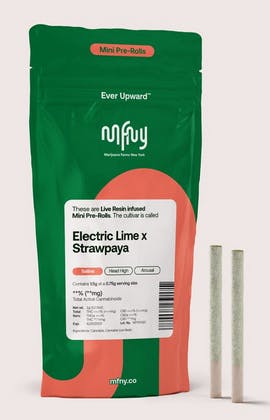 Photograph of product: MFNY - Electric Lime Infused w/ Strawpaya Resin - Pre-roll 2pk