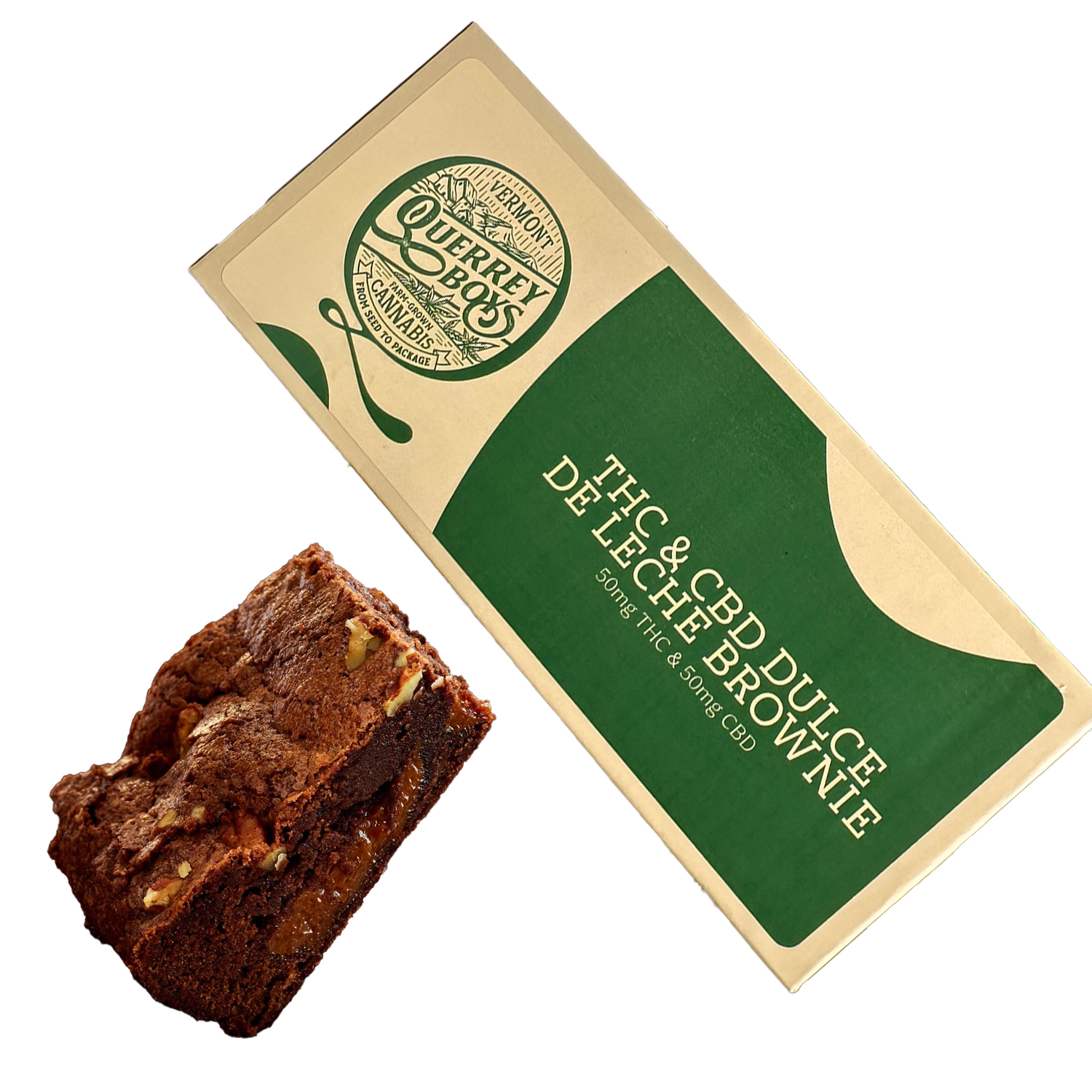 Photograph of Product: Dulce De Leche Brownie | 50mg 1:1 THC:CBD | Vermont Terps Cannabis