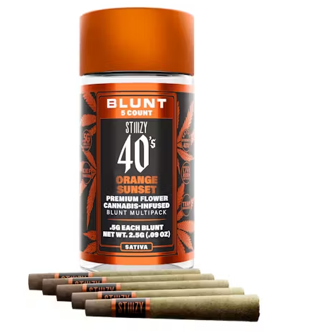 Photograph of product: Orange Sunset Infused Mini Blunts 5 Pack | 2.5g
