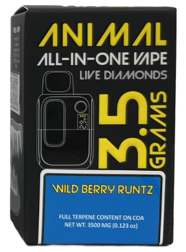 Photograph of product: ANIMAL | 3.5g Live Diamonds Disposable | Wild Berry Runtz