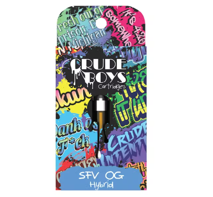 Photograph of product: Crude Boys | SFV OG | Vape Cart Hybrid