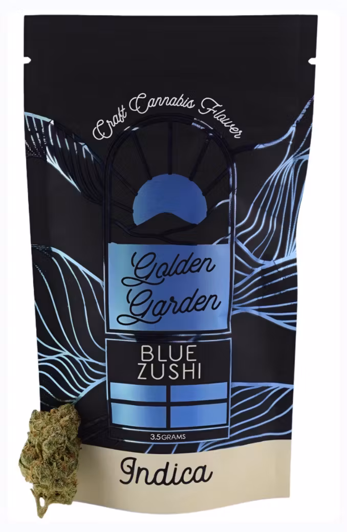 Photograph of product: 717 Golden Garden - Blue Zushi - 3.5g