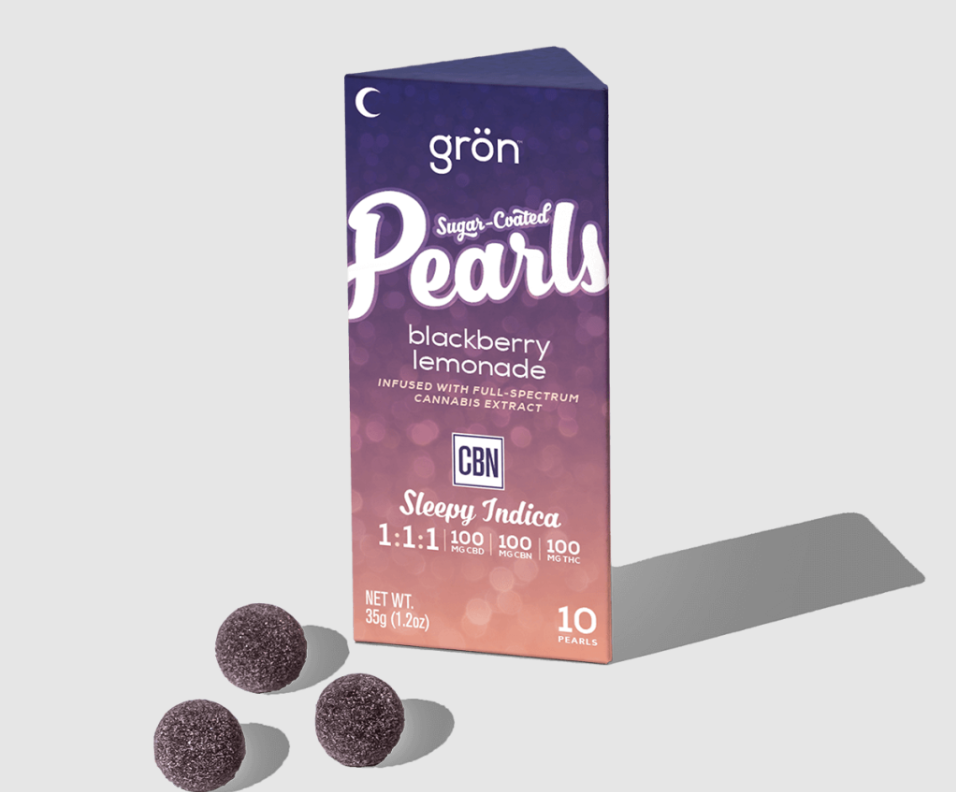 Photograph of product: [REC] Gron | Blackberry Lemonade Pearls | 100mg CBD: 100mg CBN: 100mg TH-oui