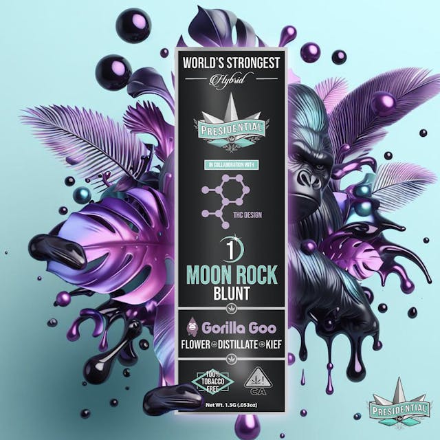 Photograph of product: Gorilla Goo x TH-oui Design Moonrock Blunt 1.5g - Sales Floor