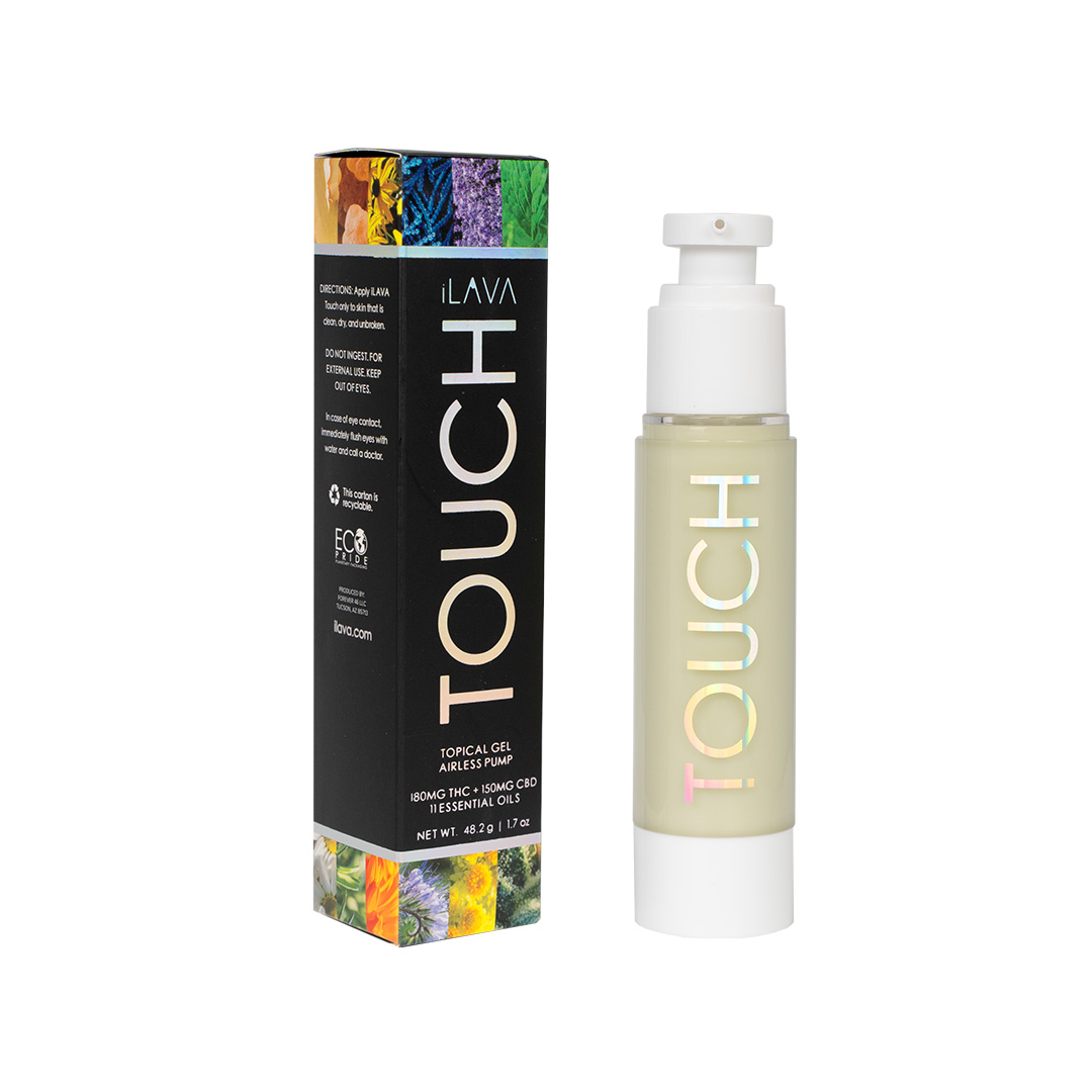 Photograph of product: iLAVA Touch Airless Pump 1.7oz (180mg TH-oui/150mg CBD) - Hybrid