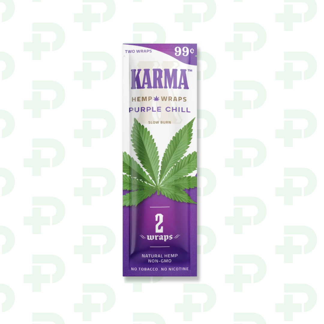 Photograph of product: Karma Hemp Wraps 2 Pack Purple Chill