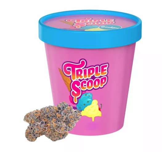 Photograph of product: Cookies | 3.5g Tub | Triple Scoop (H)