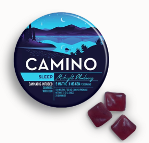 Photograph of Product: Camino - Midnight Blueberry 5:1 THC:CBN - 200mg Gummies (20mgx10)