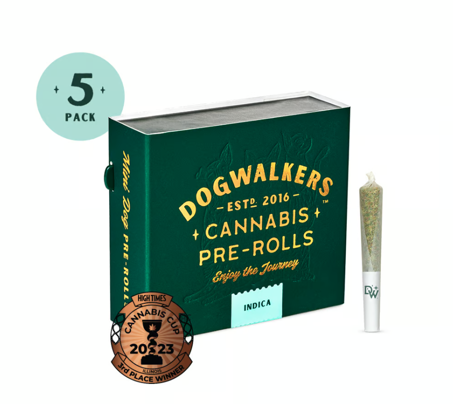 Photograph of product: Mini Dogs Animal Face Pre-Roll Pack 1.75g (5-Pack | 0.35g Each)
