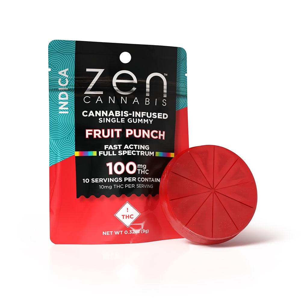 Photograph of product: Fruit Punch Oui'd Single Gummy 100mg