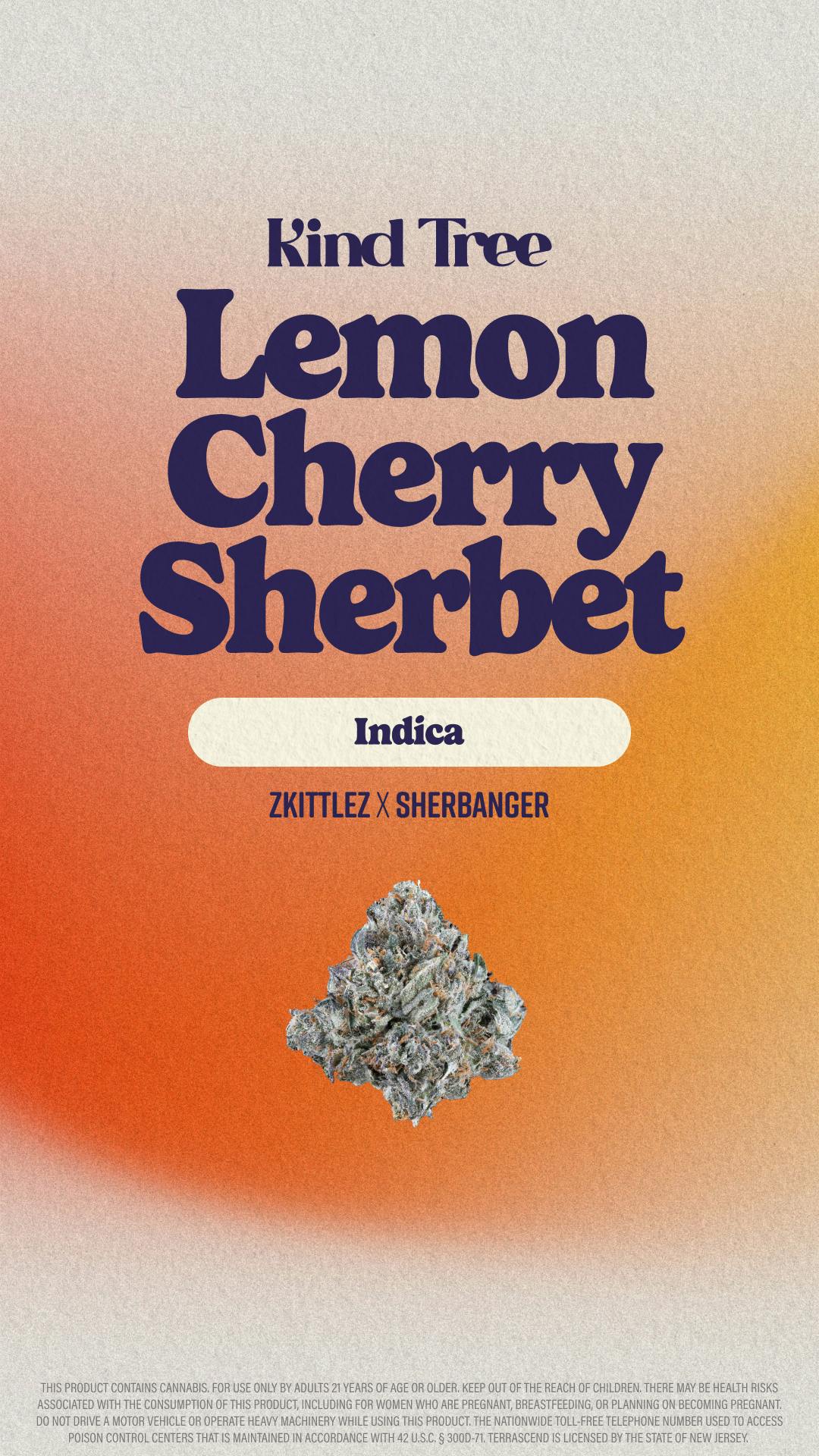 Photograph of product: Lemon Cherry Sherbert I 3.5g I Kind Tree
