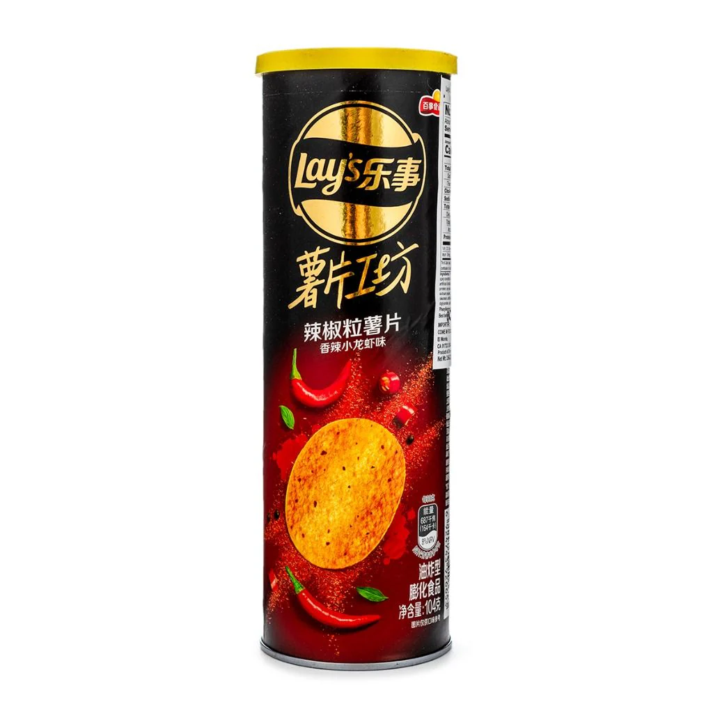 Photograph of product: Exotic Lays Spicy Crayfish 104g (China)