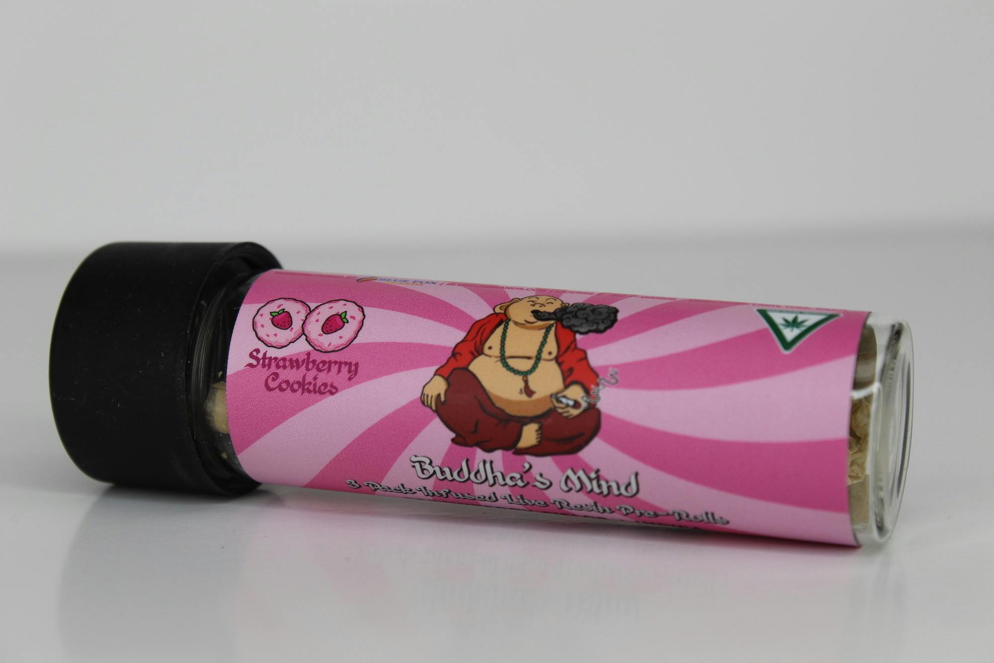 Photograph of product: Buddha's Mind | Strawberry Cookies | 3pk Pre Roll
