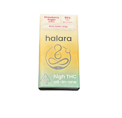 Photograph of product: Halara High THC All-In-One 1g - Strawberry Sugar (S)