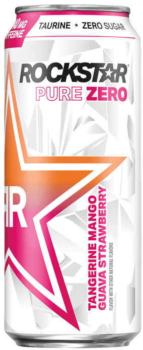 Photograph of product: ROCKSTAR PURE ZERO - TANGERINE MANGO GUAVA STRAWBERRY