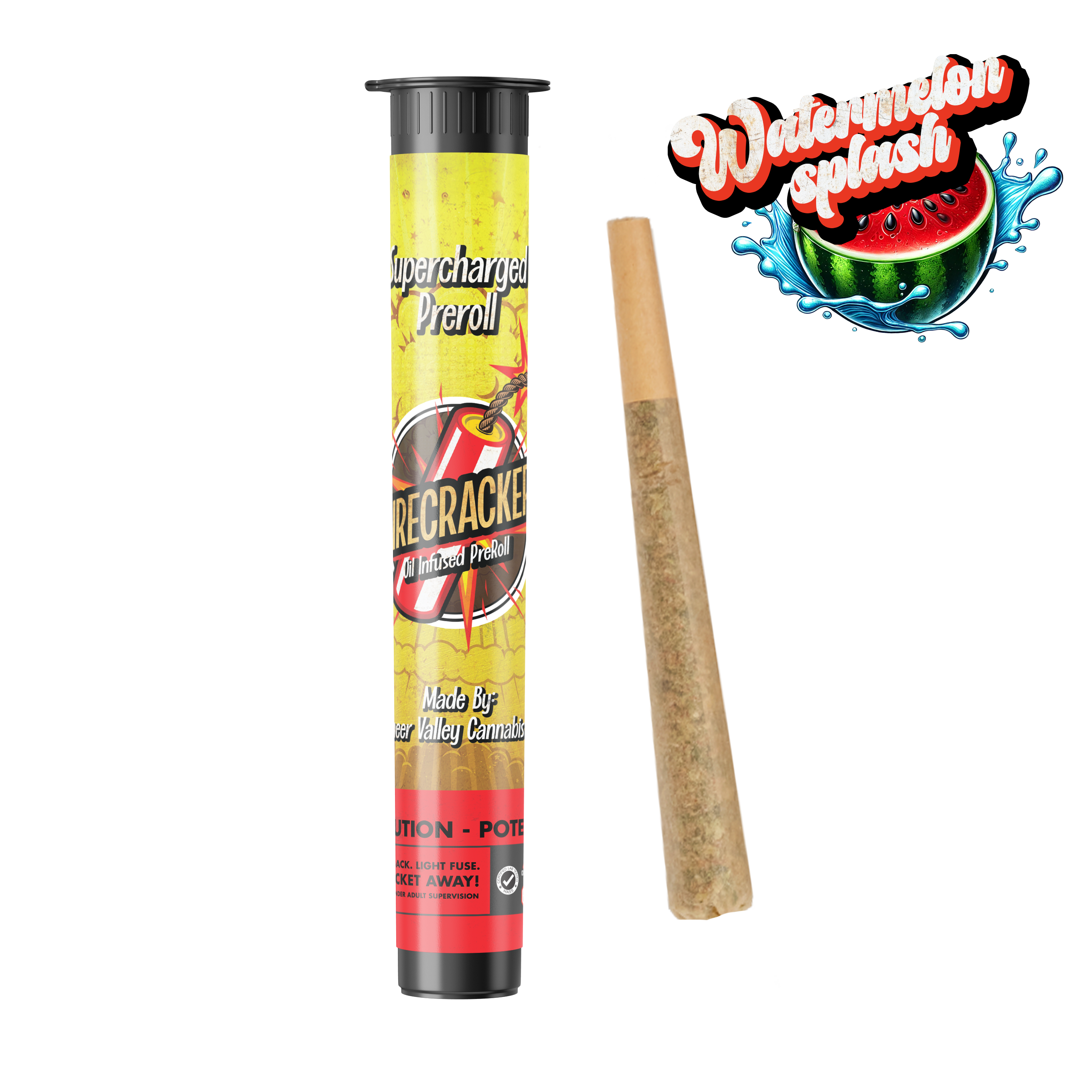 Photograph of product: Firecracker | Watermelon Splash Infused Pre-Roll | 1.0g