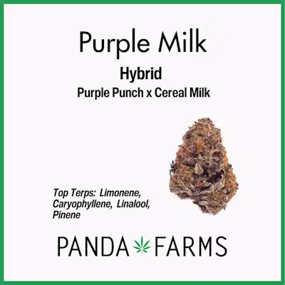 Photograph of product: Panda Farms - Purple Milk - 3.5g Flower
