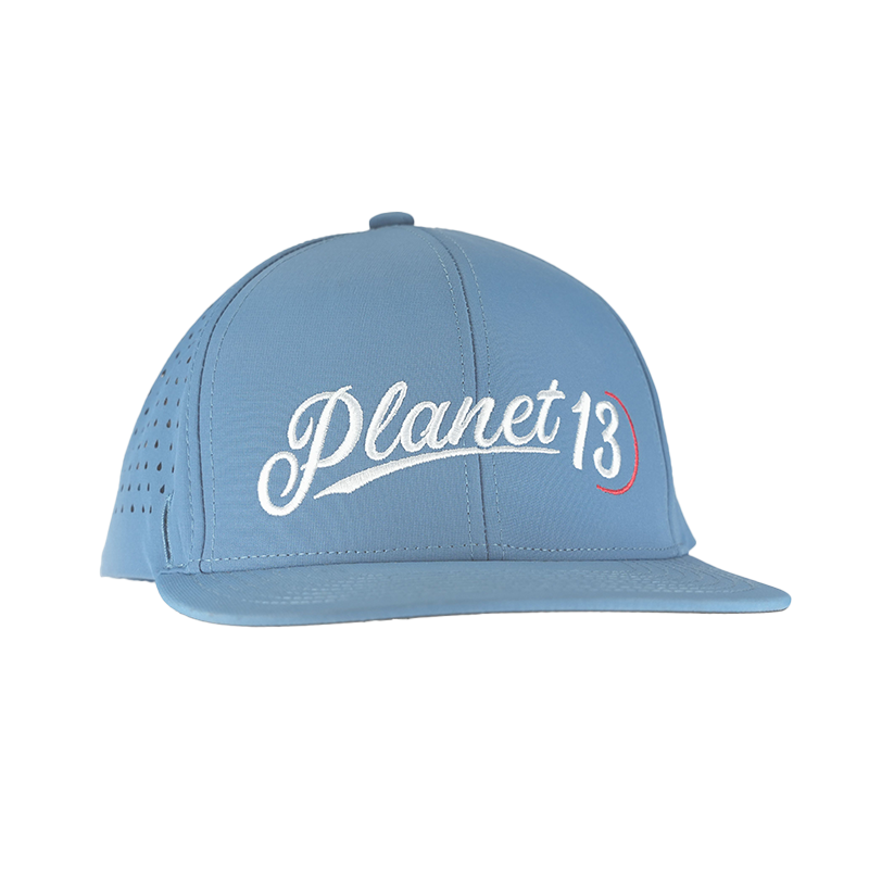 Photograph of product: Planet 13 Blue Script Hat