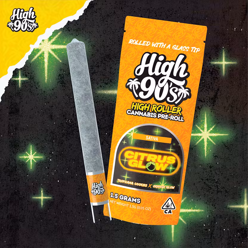 Photograph of product: High 90s - Citrus Glow - High Flyer Infused Preroll