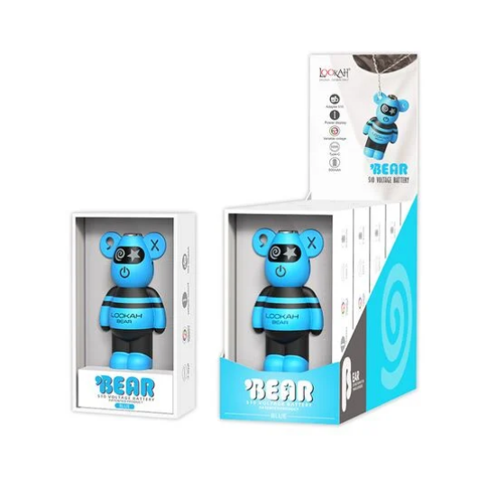 Photograph of product: Lookah | 510 Thread Bear Battery | Cyan Blue